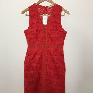 MANGO Red Sleeveless Woven Red Dress Size Medium NWT